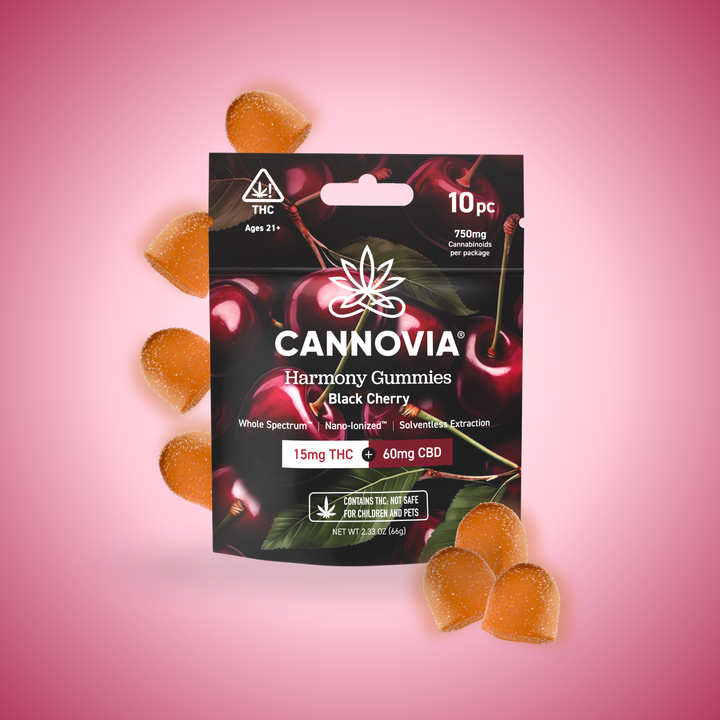 Harmony CBD+THC Gummies: 5mg THC + 20mg CBD | 15mg THC + 60mg CBD