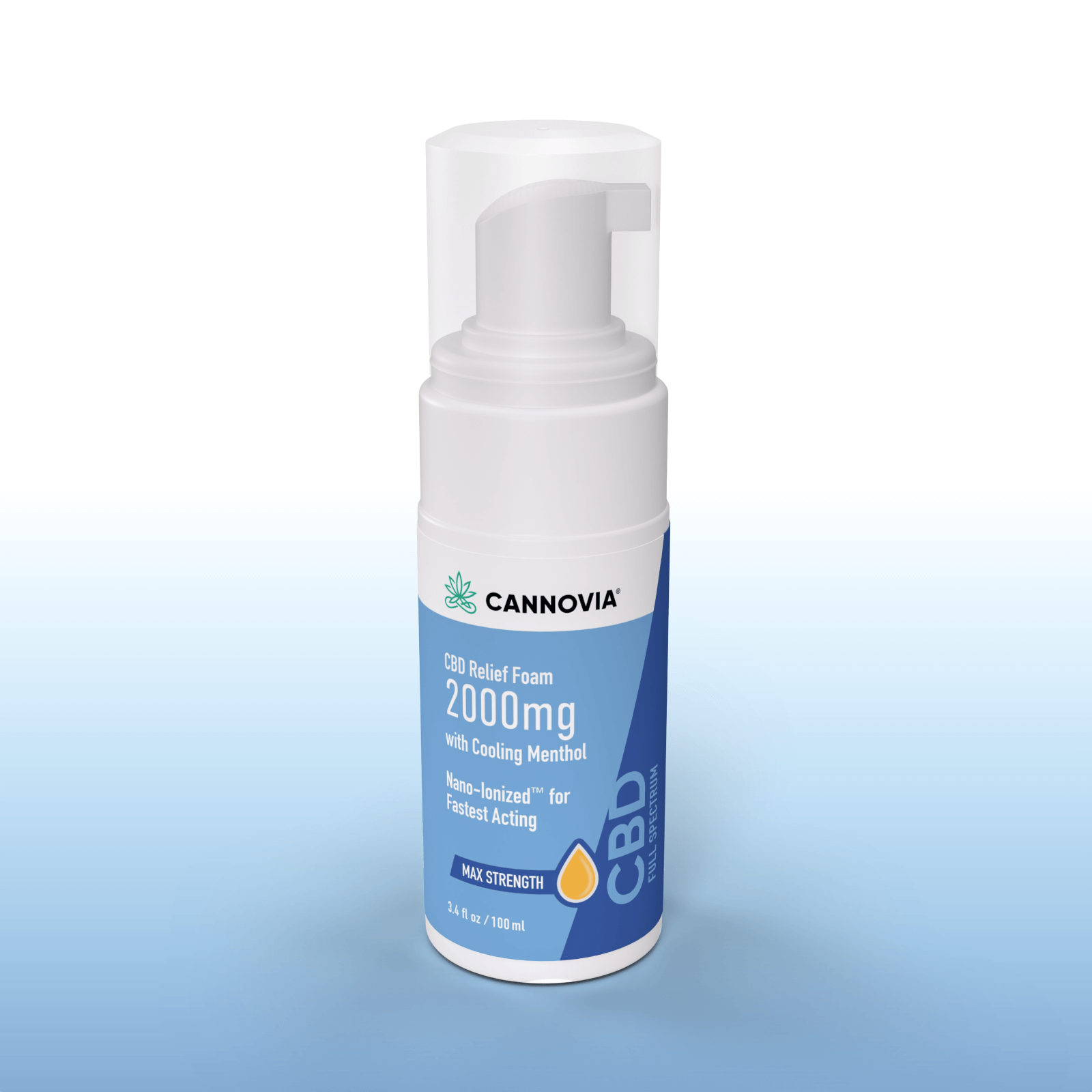 2000mg CBD Relief Foam - Whole Spectrum & Nano-ionized | Cannovia