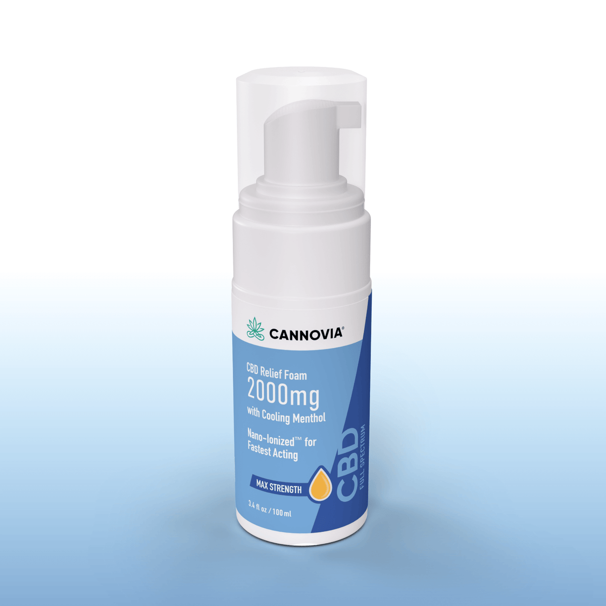 2000mg CBD Relief Foam - Whole Spectrum & Nano-ionized | Cannovia